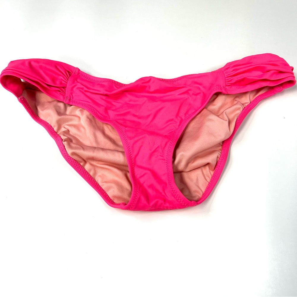 Victoria’s Secret Small Knockout Cheeky Bikini Bottoms Solid Pink 3FD #2054